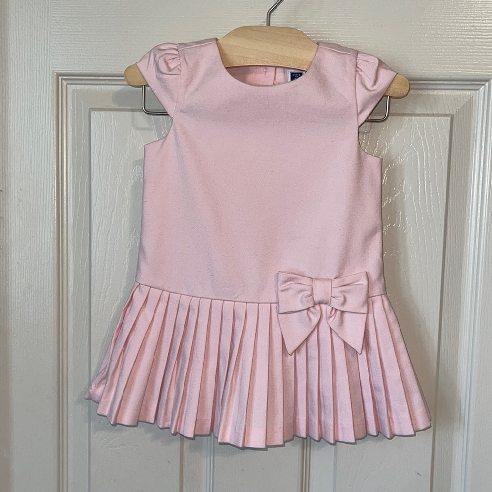 Janie and Jack pleated pink dress